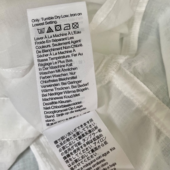 NWT!! J. CREW Lace Trim Cinched-Waist Cotton Voile White Top Blouse X-Small - Picture 15 of 16